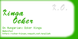 kinga ocker business card